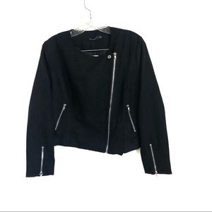 NWT Boohoo Petite Caroline Suedette Biker Jacket